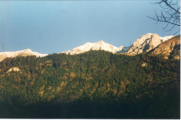 Die Innsbrucker Nordkette von Mamas Balkon aus
