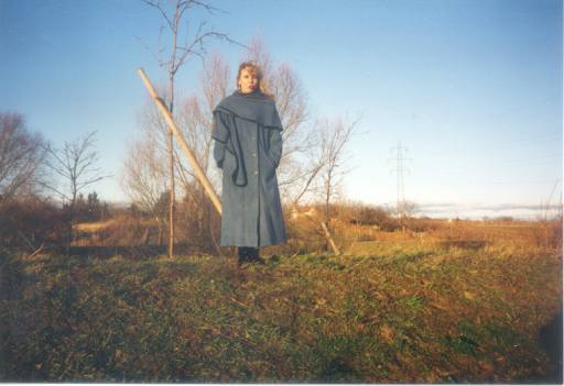 Ich in der romantischen Winterlandschaft
