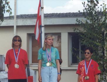 Die drei ersten Damen auf dem Stockerl