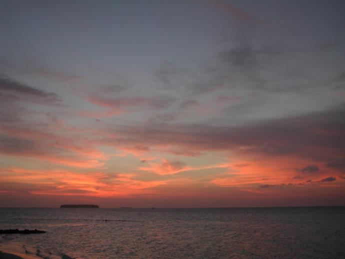 leuchtendes Abendrot