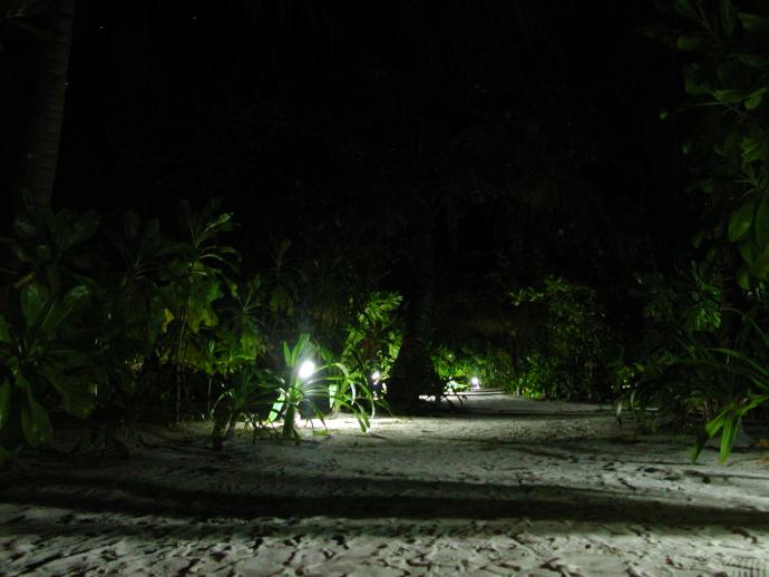 Nachtlampen auf der Insel